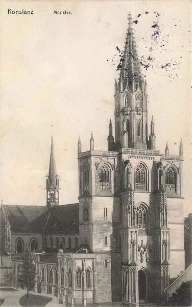 AK Konstanz (78462), Konstanz  Münster, gelaufen am 01.12.1913