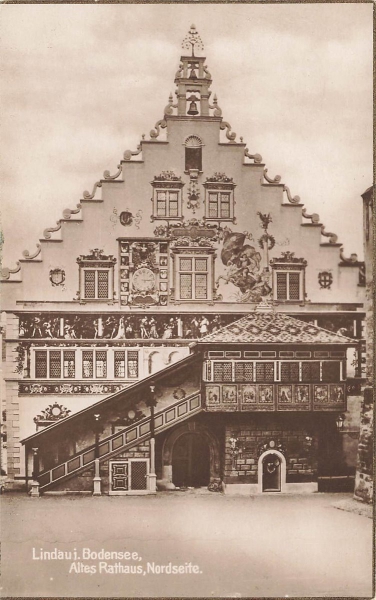 AK Lindau (83735), Altes Rathaus Nordseite ,n. gelaufen