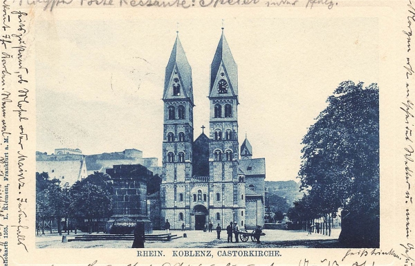 AK Koblenz (60306), Castorkirche, gelaufen am 11.09.1999