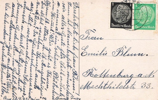 AK Motivkarte, "Blumenstrauss", gelaufen