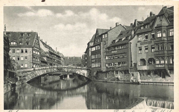 AK Nürnberg (83435), Fleischerbrücke, n. gelaufen