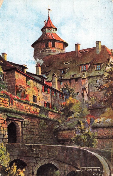 AK Nürnberg (83435), Vesnertor, gelaufen am 03.09.1933