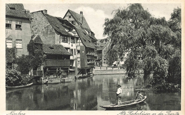 AK Nürnberg (83435), Alte Fischerhäuser an der Pregnitz, n. gelaufen