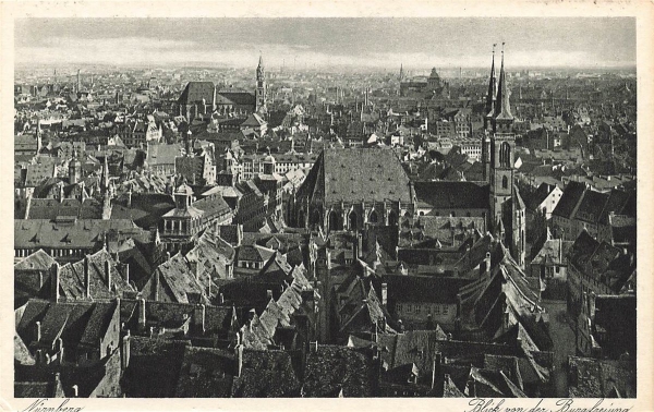 AK Nürnberg (83435), Blick von der Burgfreiung, n. gelaufen