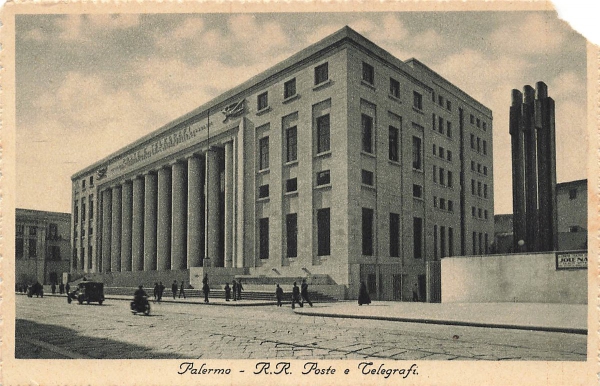 AK Palermo (I-90121), R.R Poste e Telegrafi., n. gelaufen