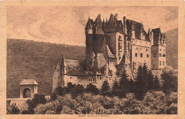 AK Wierschem (56294), Burg Eltz a.d. Mosel, gelaufen 17.08.1926