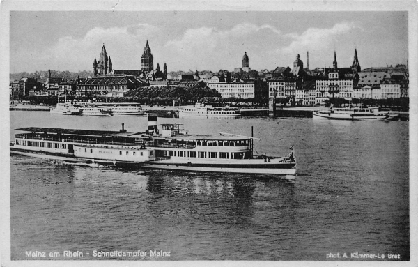 AK Mainz (55116), Schnelldampfer Mainz, gelaufen 23.03.1943