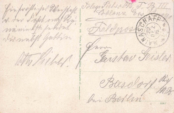 AK Köln (50667), Dom vom Rathaus gesehen, gelaufen 20.12.1916