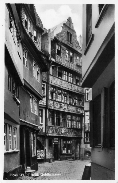 AK Frankfurt am Main (60306), Goldhutgasse, n. gelaufen