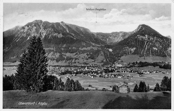 AK Obersdorf (57234), Nebelhorn Bergstation, gelaufen