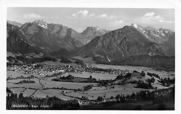 AK Obersdorf (57234), Bayrisches Allgau, gelaufen 09.06.1942