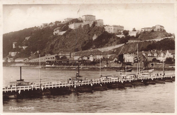 AK Koblenz (56068), Ehrenbergstein, n. gelaufen