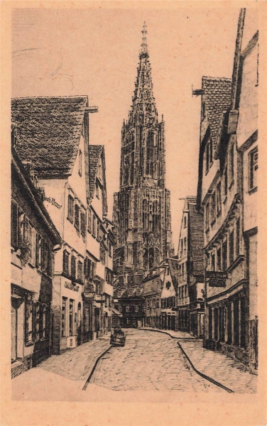 AK Münster (48143), Von der Walfischgasse, n. gelaufen