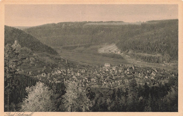 AK Bad Liebenzell (75378), Ortansicht von Oben, n. gelaufen
