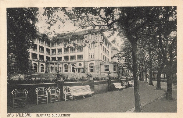 AK Bad Wildbad (75323), Klumpps Quellenhof, n. gelaufen