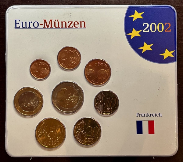 KMS - Frankreich - KMS-Satz, "Euro-Münzen", ("ungeöffnet")