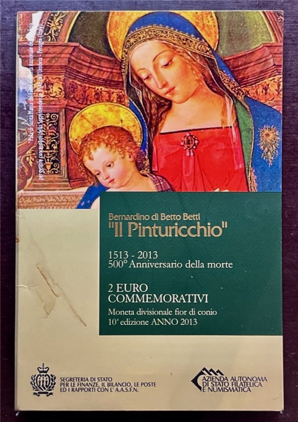 KMS - 2 Euro - San Marino 2013 - KMS-Satz, "Il Pinturicchio", ("ungeöffnet")
