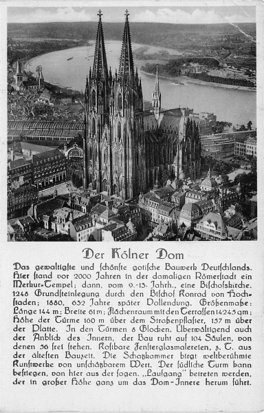 AK Köln (50667), Kölner Dom, n.  gelaufen