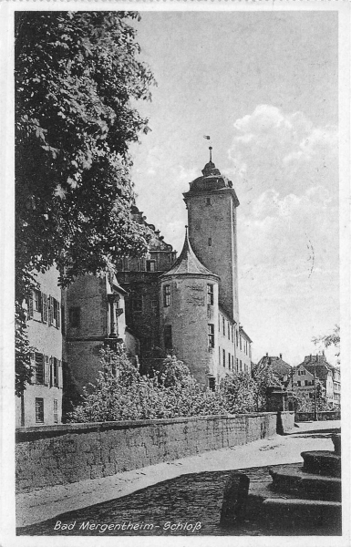 AK Bad Mergentheim (97980), Schloß, gelaufen 26.03.1931