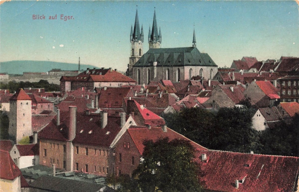 AK Eger (CZ-350 02), Blick auf Eger, n. gelaufen