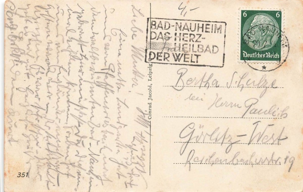 AK Bad Nauheim (61231), Die drei Sprudeln, gelaufen 20.07.1937
