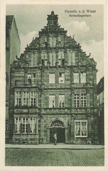 AK Hameln  (31785), Innenschrift Rattenfängergehäuse, n. gelaufen
