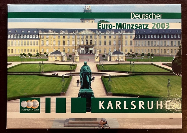 KMS - Deutschland - "EURO-Münzsatz 2003 - Karlsruhe"