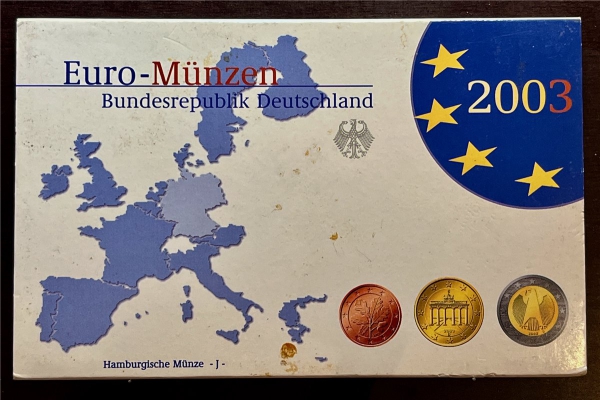KMS - Deutschland - "Kursmünzensatz EURO 2003 - Hamburg (J)"