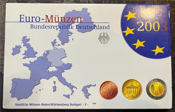 KMS - Deutschland - "Kursmünzensatz EURO 2003 - Stuttgart (F)"