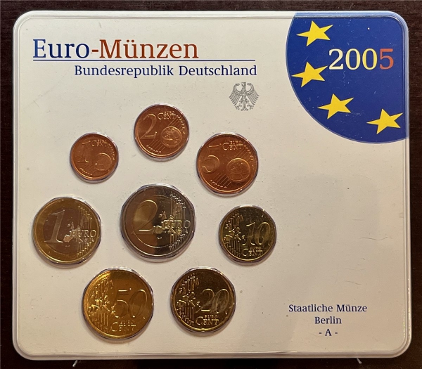 KMS - Deutschland - "EURO-Kursmünzen 2005, Berlin -A- "