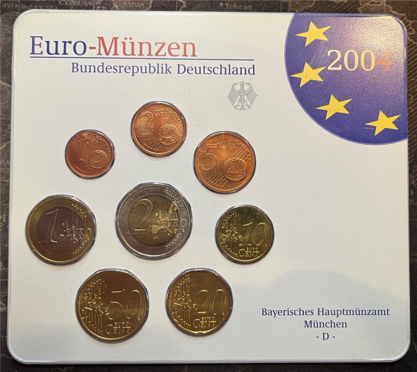 KMS - Deutschland - "EURO-Kursmünzen 2004, München -D- "