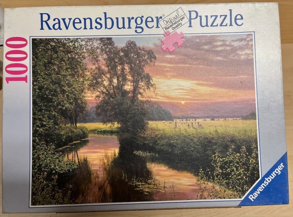 1000 Pieces Jigsaw Puzzle, RAVENSBURGER, "Friedvoller Abend"