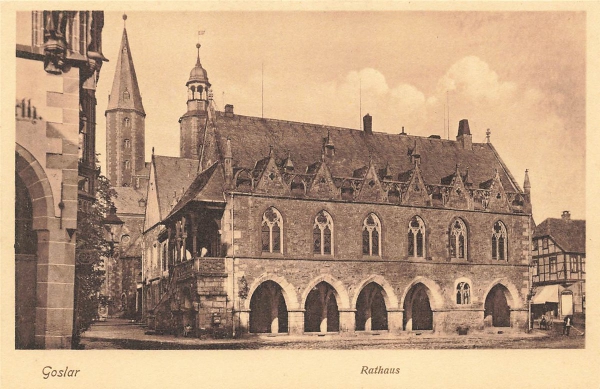 AK Goslar (38640), Rathaus,  n. gelaufen