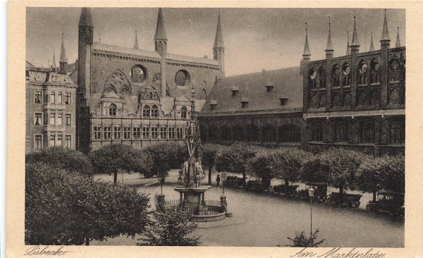 AK Lübeck (23552),Marktplatz,  n. gelaufen