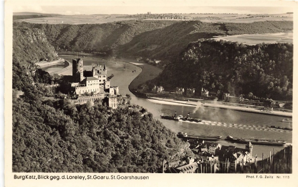 AK Sankt Goarshausen (56346),Burg Kratz,  n. gelaufen