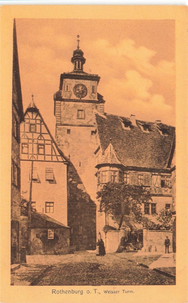 AK Rothenburg ob der Tauber (91541), Weißer Turm,  n. gelaufen