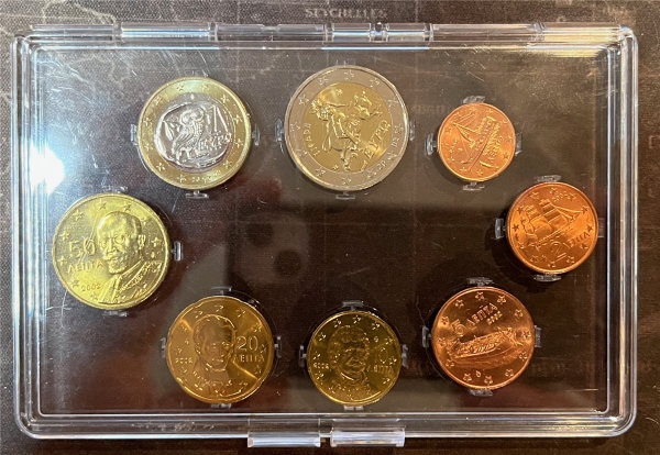 KMS - Griechenland 2002 -  im Folder - EURO - Kursmünzen (org.verpakt)