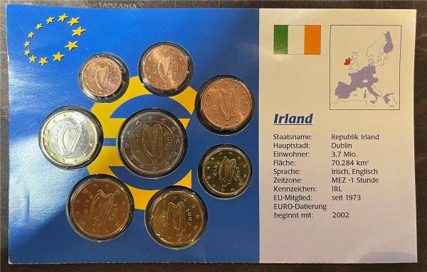 KMS - Belgien 2002 - EURO-Motivsatz, 0.01-2.00 € im Folder