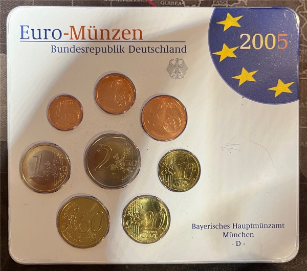 KMS - Deutschland - "EURO-Kursmünzen 2005, München  -D- "