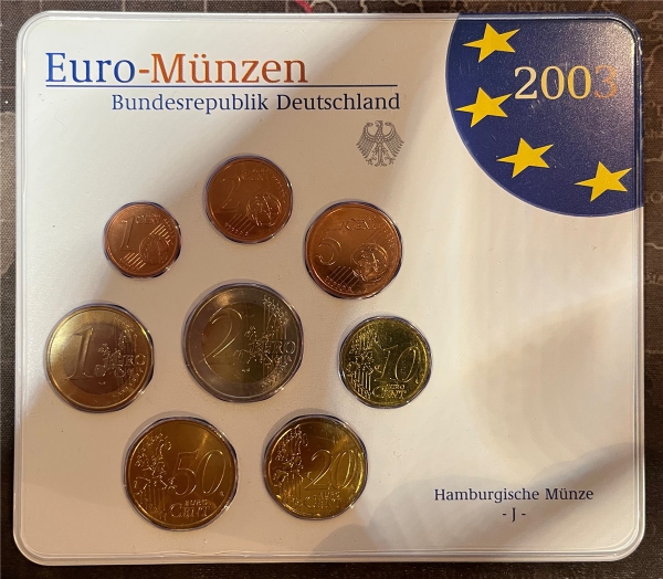 KMS - Deutschland - "EURO-Kursmünzen 2003, Karlsruhe  -G- "