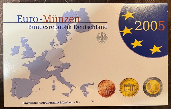 KMS - Deutschland - "Kursmünzensatz EURO 2005 - München -D-"