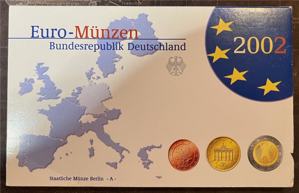 KMS - Deutschland - "Kursmünzensatz EURO 2002 - Berlin -A-"