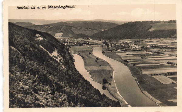 AK Bodenwerder (37619), Solbad Bodenwerder a. d. Weser, gelaufen 22.07.1938