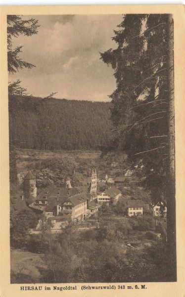 AK Hirsau (75365), Hirsau im Nagoldtal, gelaufen 07.11.1925