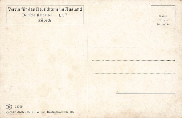AK Lübeck (23552), Rathaus, n. gelaufenn