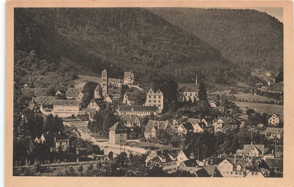 AK Hirsau (75365), Hirsau - Ortsansichtl, n. gelaufen