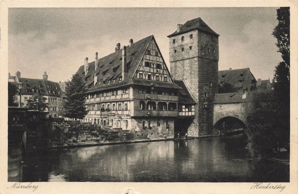 AK Nürnberg (90402), Nürnberg, Henkersteg, gelaufen 02.10.1930