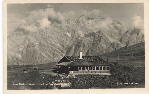 AK Schönau am Königssee (83471), Die Gotzenalm, n. gelaufen
