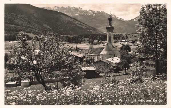 AK Reit i.Winkl (83242), Reit i.Winkl mit wilden Kaiser, n. gelaufen