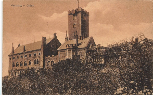 AK Eisenach (99817), Wartburg vom Osten, n. gelaufen